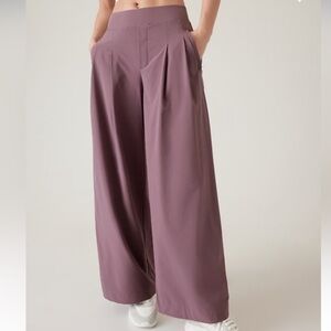 Athleta Mauve Wide-Leg Pants